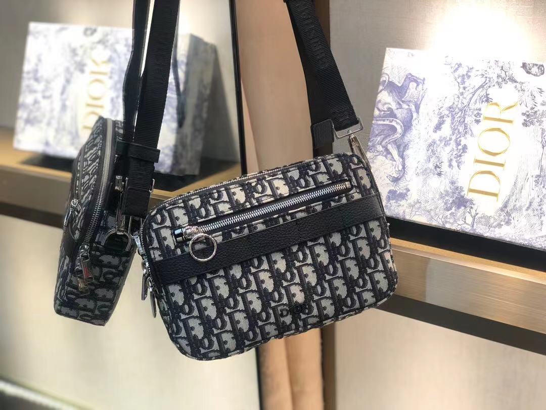 Dior Oblique Canvas Shoulder Bag 5569 BLUE