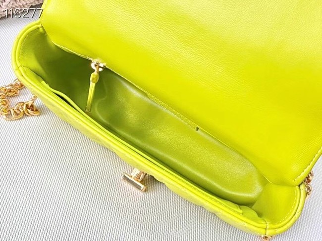 Dior SMALL DIOR CARO BAG Soft Cannage Calfskin M9241 lemon