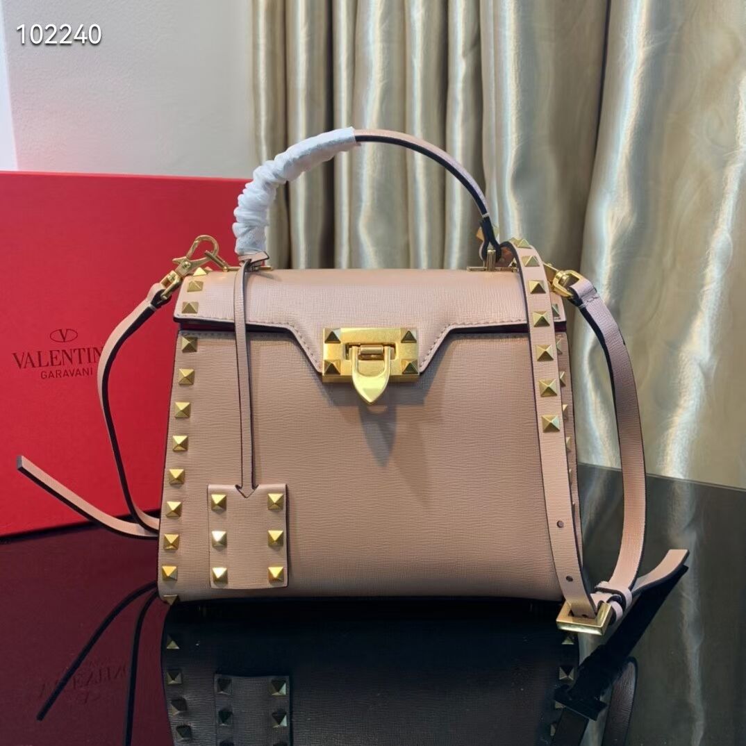 VALENTINO Origianl leather tote bag V4071A pink