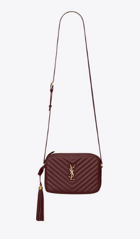 Yves Saint Laurent LOU CAMERA BAG IN QUILTED LEATHER 81000 ROUGE LEGION