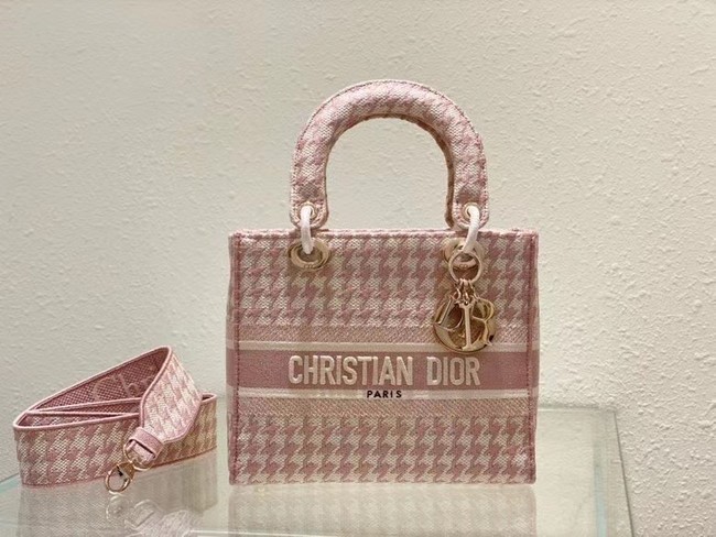 DIOR MEDIUM LADY D-LITE BAG Embroidery M0565OR pink