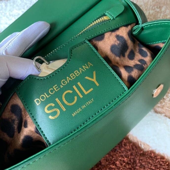 Dolce & Gabbana Origianl Leather Shoulder Bag 5157 green