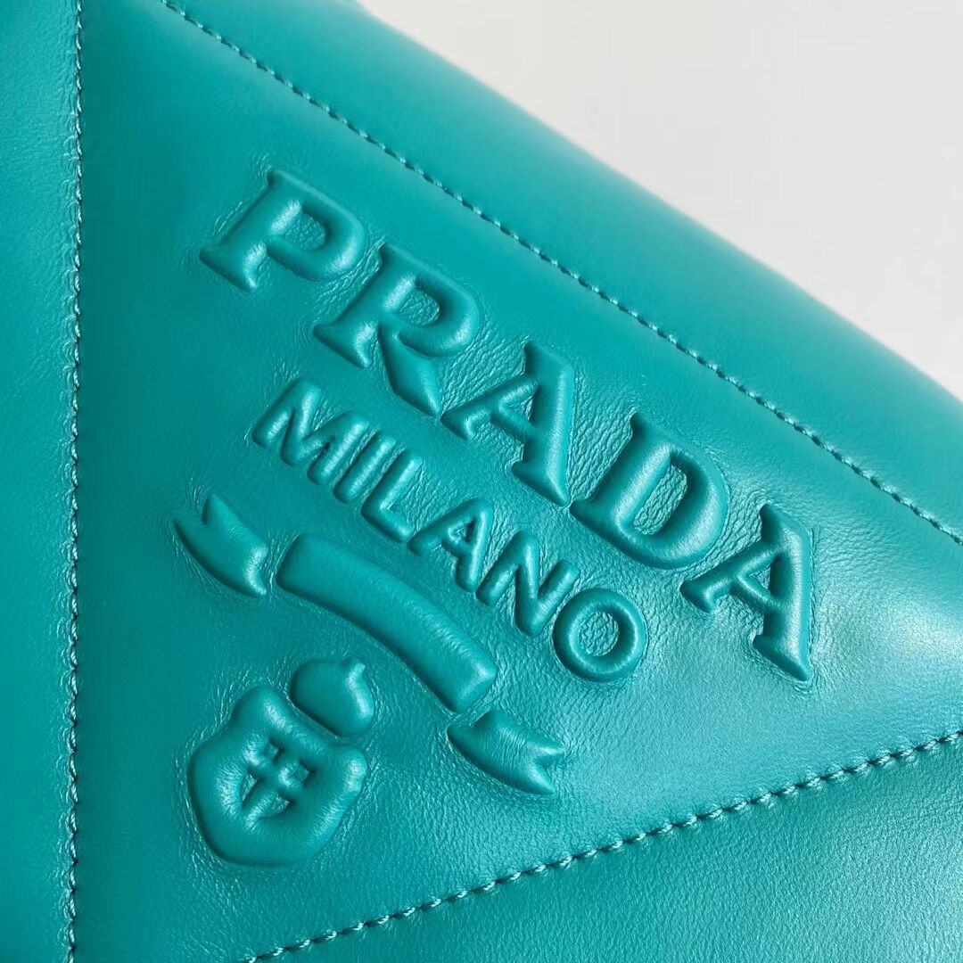 Prada Padded nappa leather shoulder bag 1BD306 blue