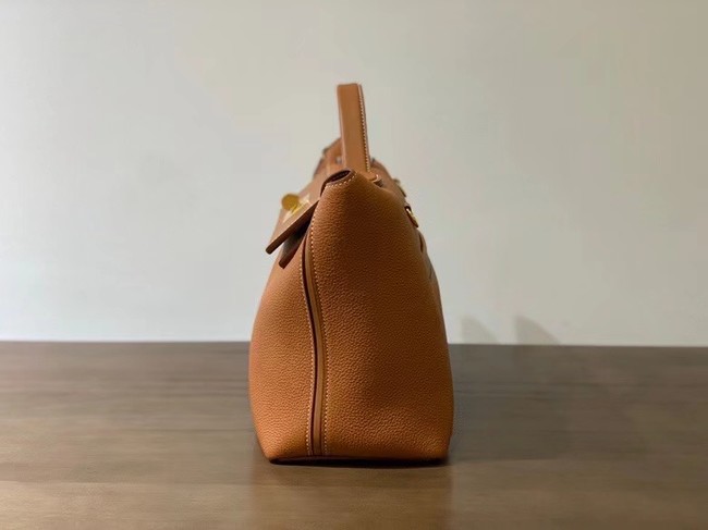 Hermes Kelly Original togo Leather Tote Bag H2424 gold brown