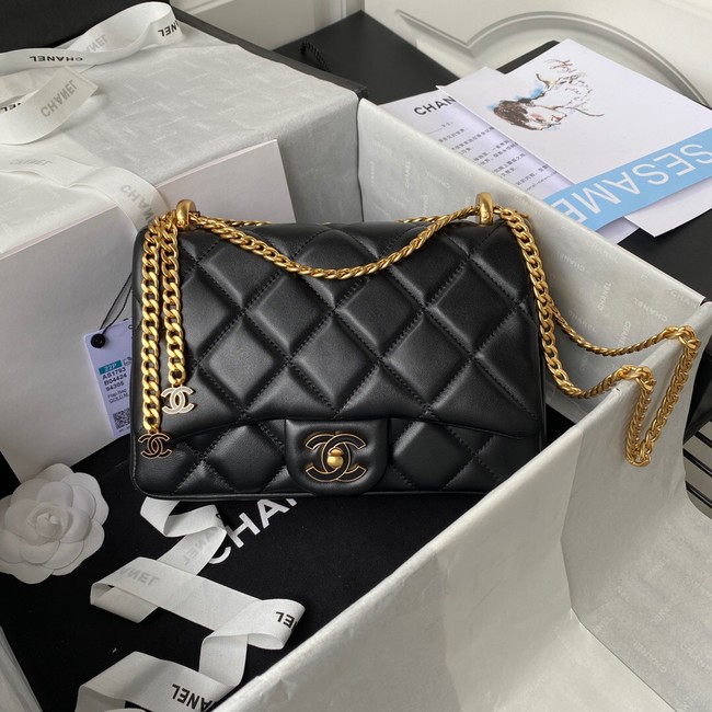 Chanel SMALL Lambskin FLAP BAG AS1793 BLACK