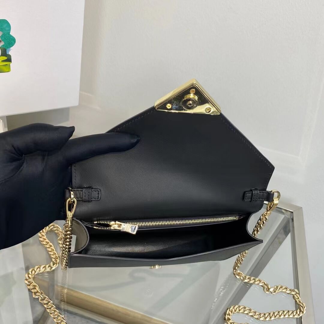 Prada Saffiano leather Identity shoulder bag 1BM318 black