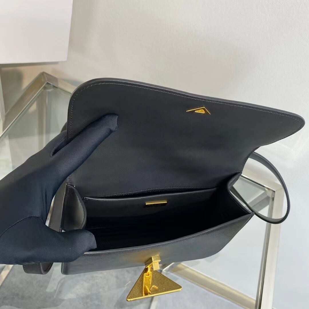 Prada Saffiano leather Identity shoulder bag 1BN320 black