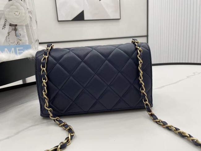 Chanel Flap Lambskin Shoulder Bag AS2557 dark blue