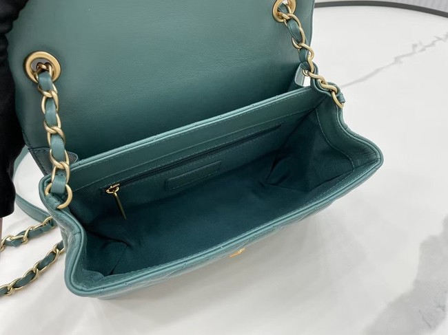 Chanel Flap Lambskin Shoulder Bag AS2557 green