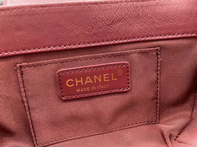 Chanel Flap Lambskin Shoulder Bag AS2556 Burgundy