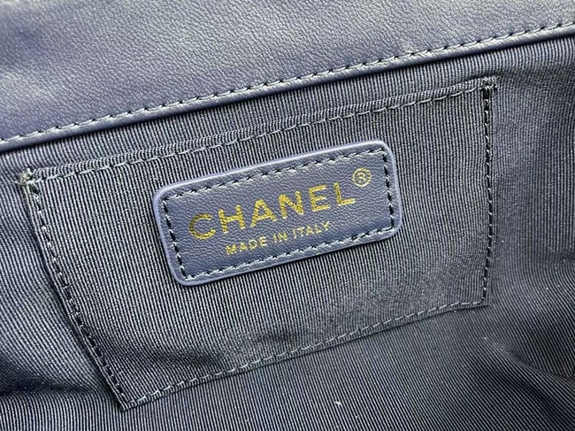 Chanel Flap Lambskin Shoulder Bag AS2556 dark blue