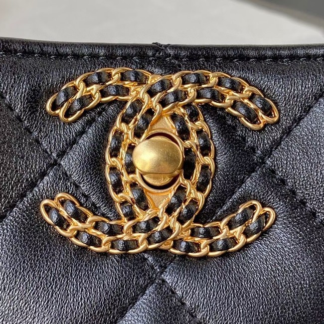 Chanel Lambskin Shoulder Bag AS2977 black