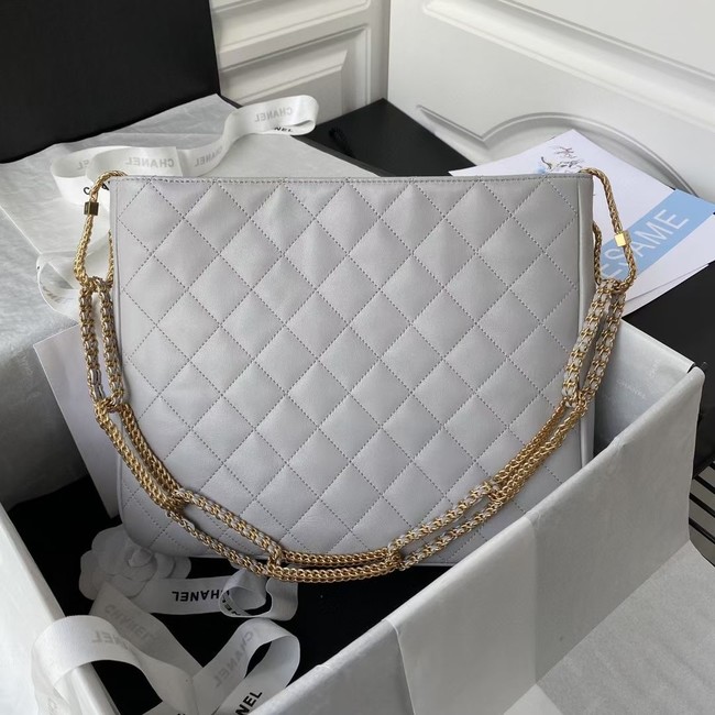 Chanel Lambskin Shoulder Bag AS2977 gray