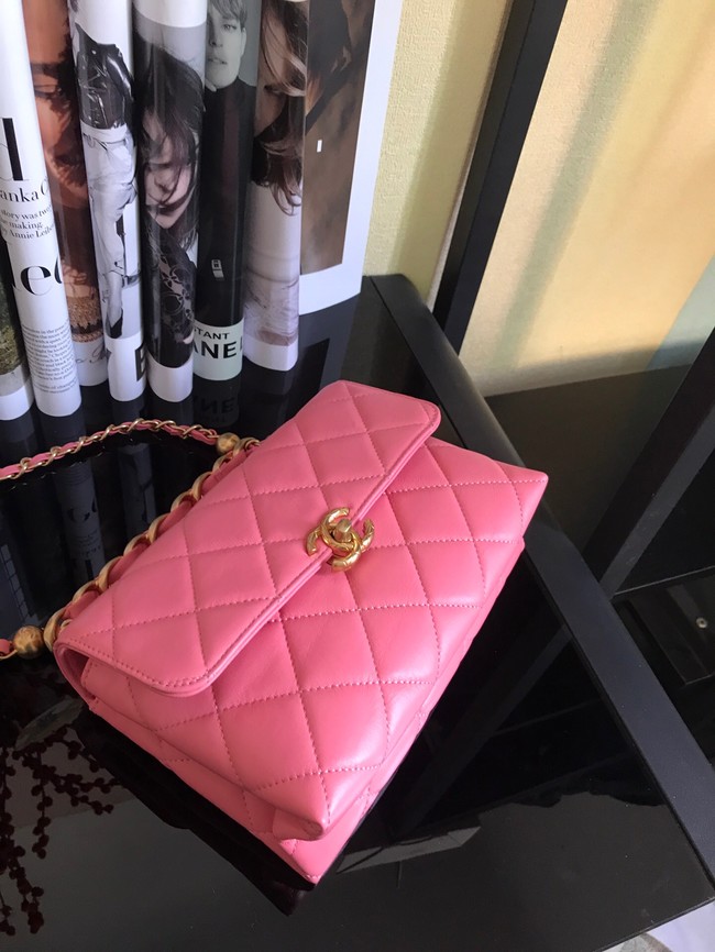 Chanel Flap Lambskin Shoulder Bag AS3011 pink
