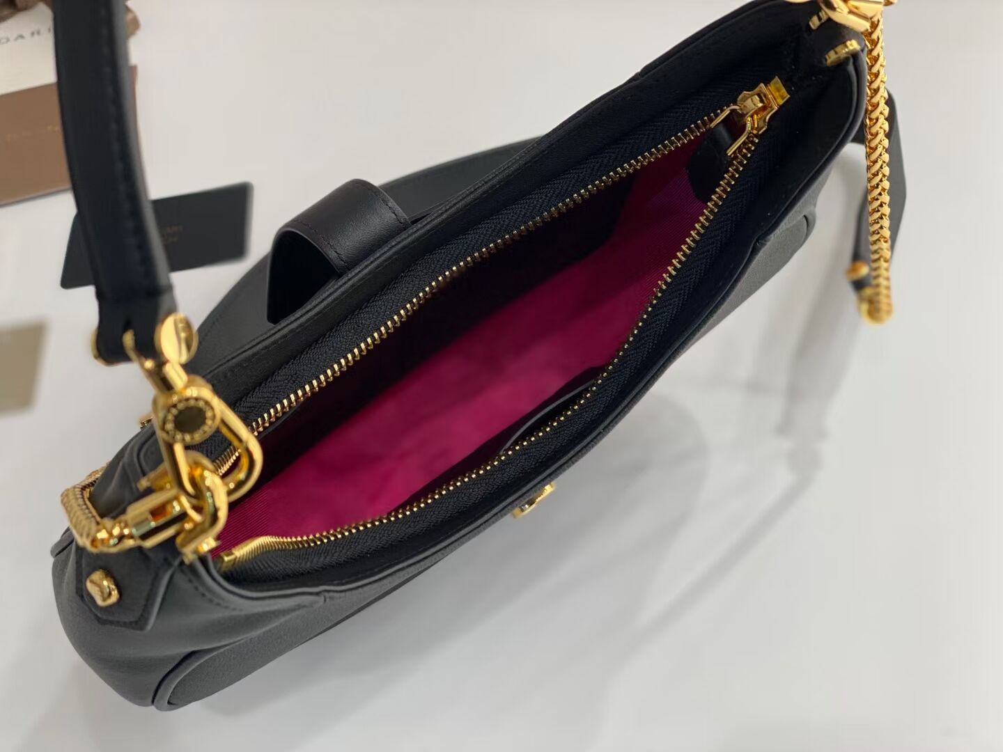 BVLGARI Shoulder Bag Calfskin Leather B281640 black