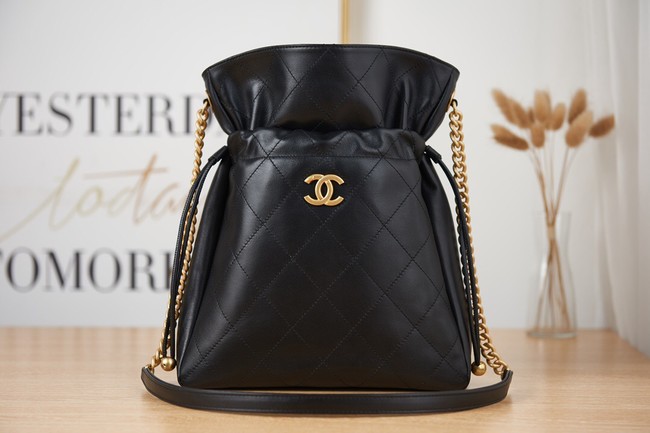 Chanel SMALL Lambskin Shoulder Bag AS2986 black