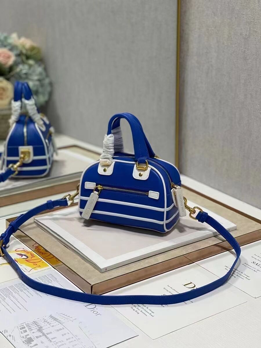 DIOR small leather tote Bag C9201 blue