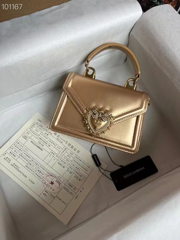 Dolce & Gabbana Origianl Leather Shoulder Bag 4011 gold