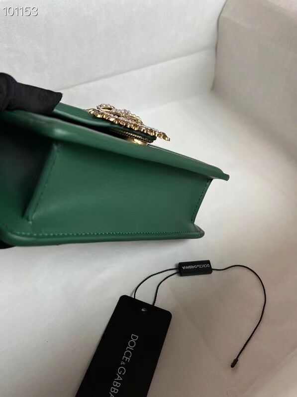 Dolce & Gabbana Origianl Leather Shoulder Bag 4011 green