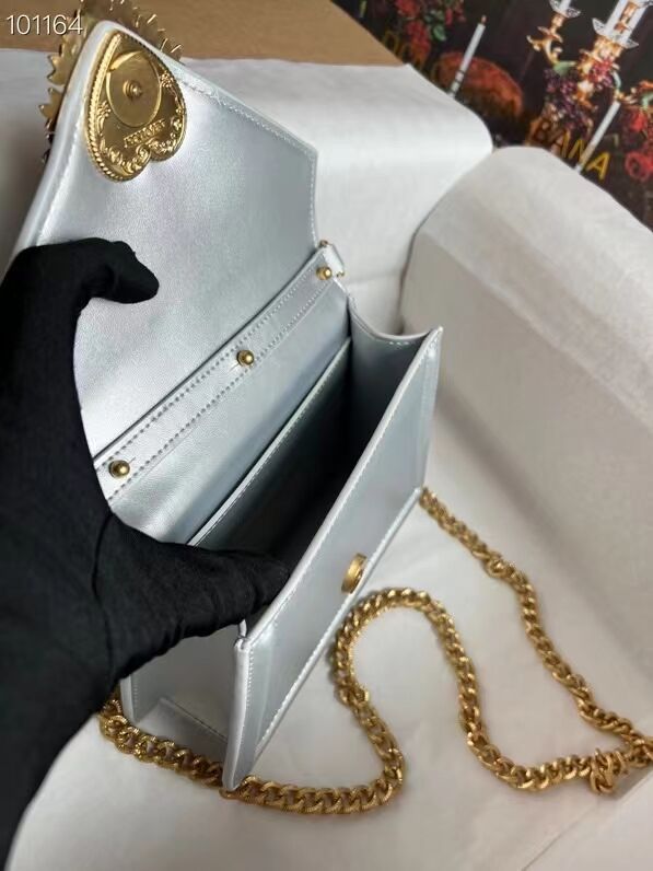 Dolce & Gabbana Origianl Leather Shoulder Bag 4011 silver