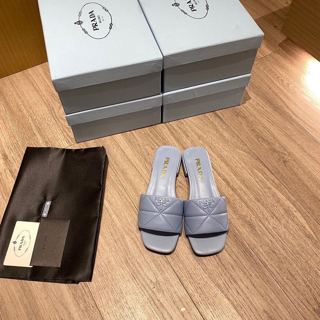 Prada Slippers Shoes PD56902 Blue