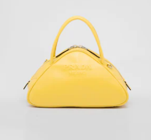 Prada Leather Triangle bag 1BB082 yellow