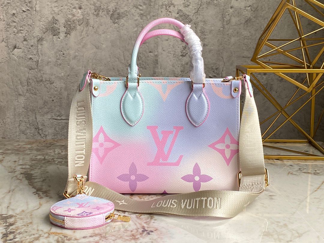 Louis Vuitton ONTHEGO Dip Dye Pastel Small M59856 Pink&Blue