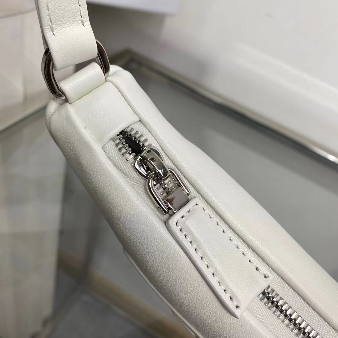 Prada Padded nappa leather handbag 1BE003 white
