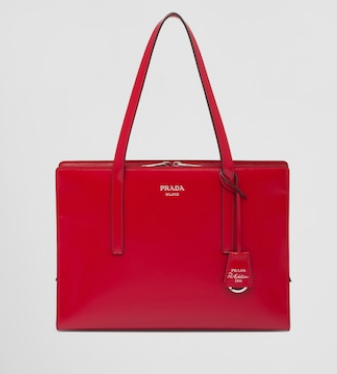 Prada Re-Edition 1995 brushed-leather medium handbag 1BA350 red