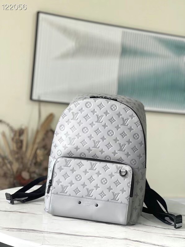 Louis Vuitton Monogram Shadow calf leather BACKPACK M46105 gray