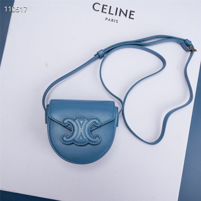 Celine FOLCO CUIR TRIOMPHE IN SMOOTH CALFSKIN 10J303 BLUE
