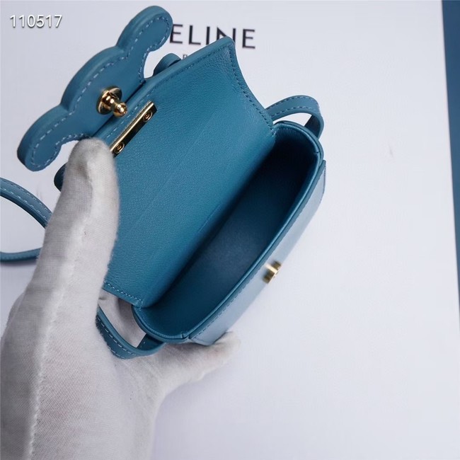 Celine FOLCO CUIR TRIOMPHE IN SMOOTH CALFSKIN 10J303 BLUE