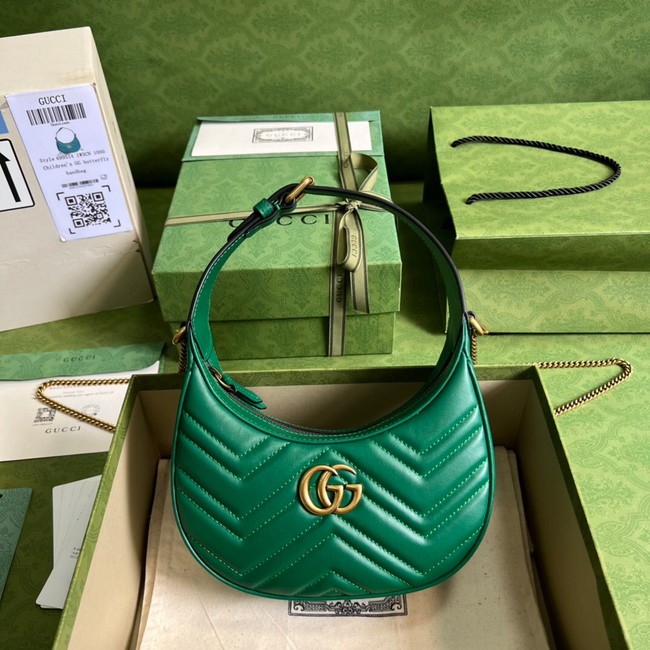 Gucci GG Marmont half-moon-shaped mini bag 699514 green