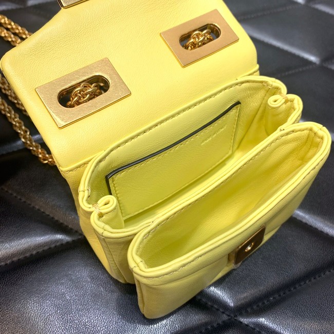 VALENTINO GARAVANI mini One Stud Sheepskin Shoulder Bag XW0P0X98H yellow