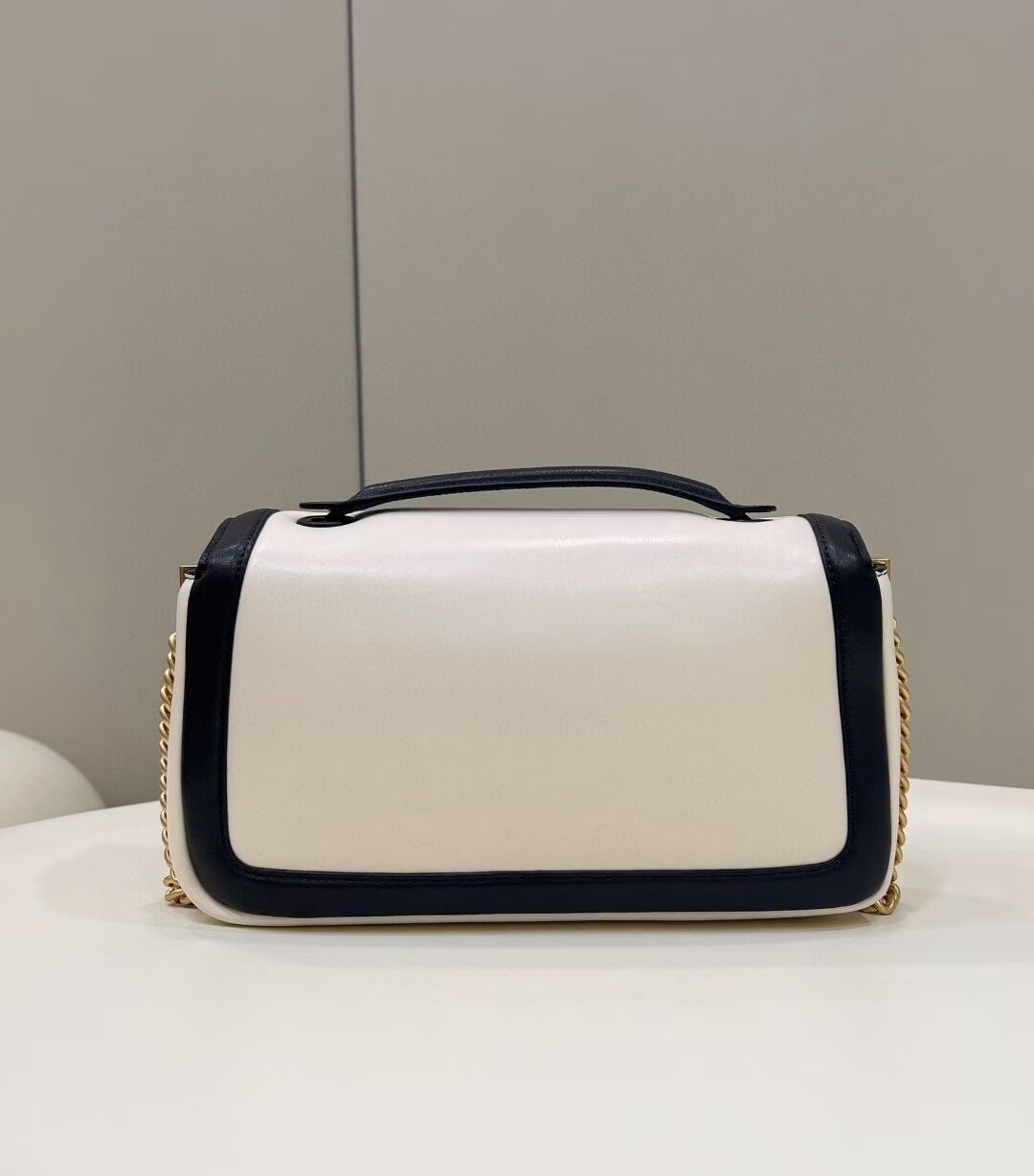 Fendi Baguette Sheepskin bag 8BR6550 Cream & black