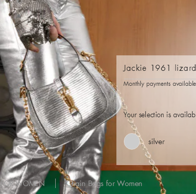 Gucci Jackie 1961 lizard mini bag 675799 Silver