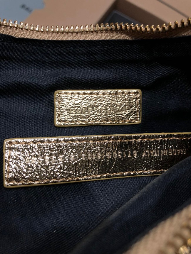 Balenciaga WOMENS LE CAGOLE MEDIUM SHOULDER BAG IN GOLD 27541