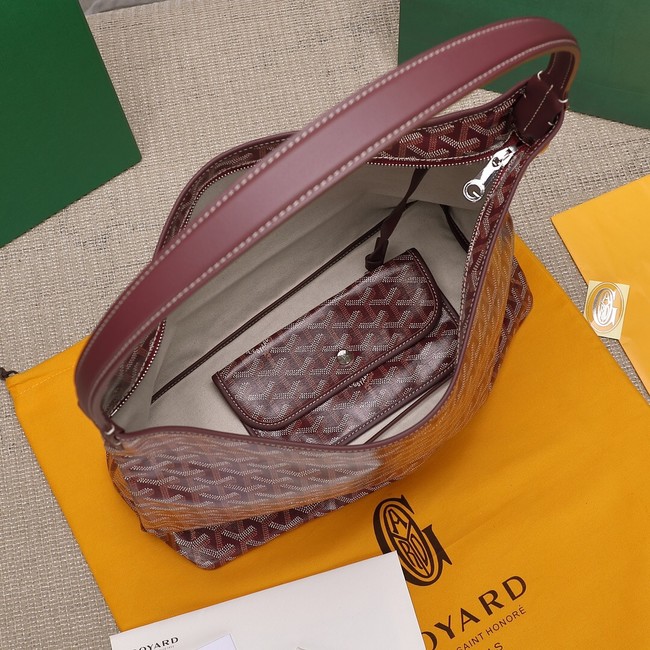 Goyard Calfskin Leather hobo bag G9983 Wine