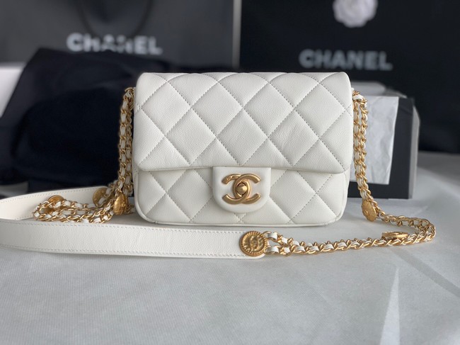 Chanel SMALL FLAP BAG AS3369 white