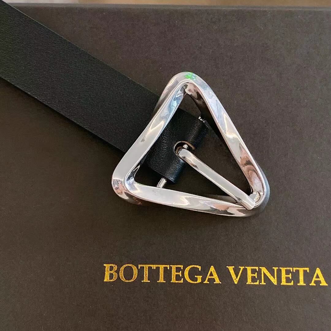 Bottega Veneta Original Leather Belt 5553 Black