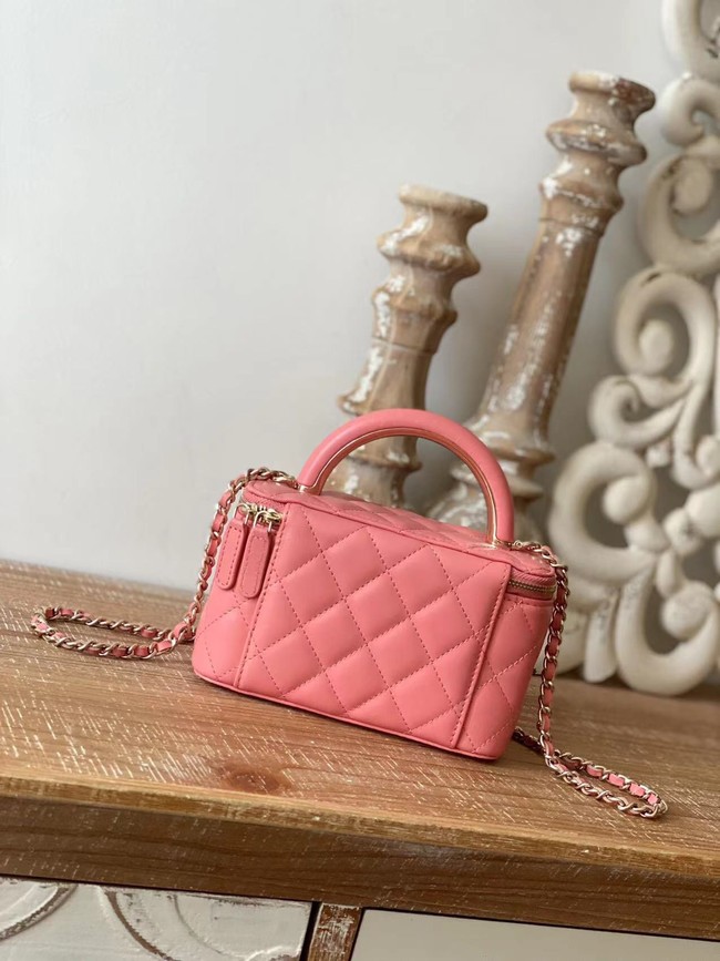 Chanel mini Shoulder Bag Lambskin & Gold-Tone Metal 81208 pink