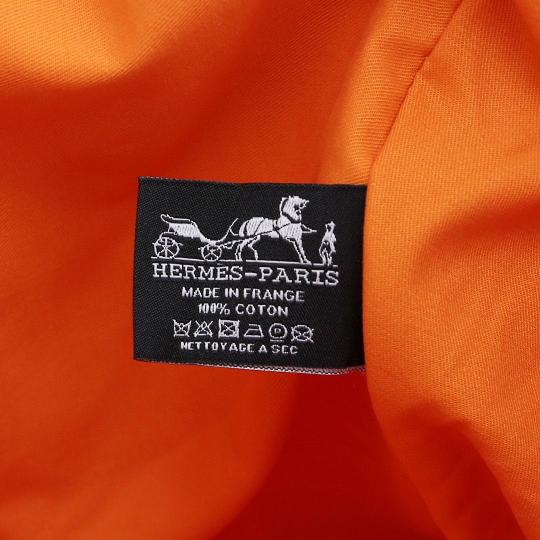 Hermes Adada Nappy Canvas Shopping Bag H5635 Orange