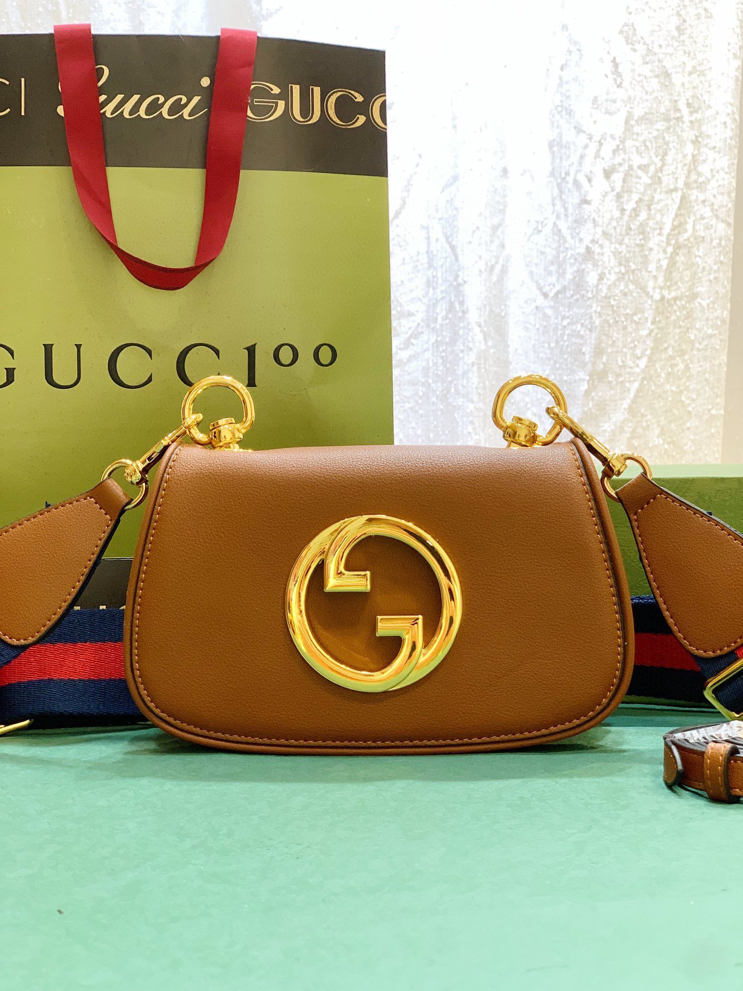 Gucci Blondie Original leahter shoulder bag 698643 brown