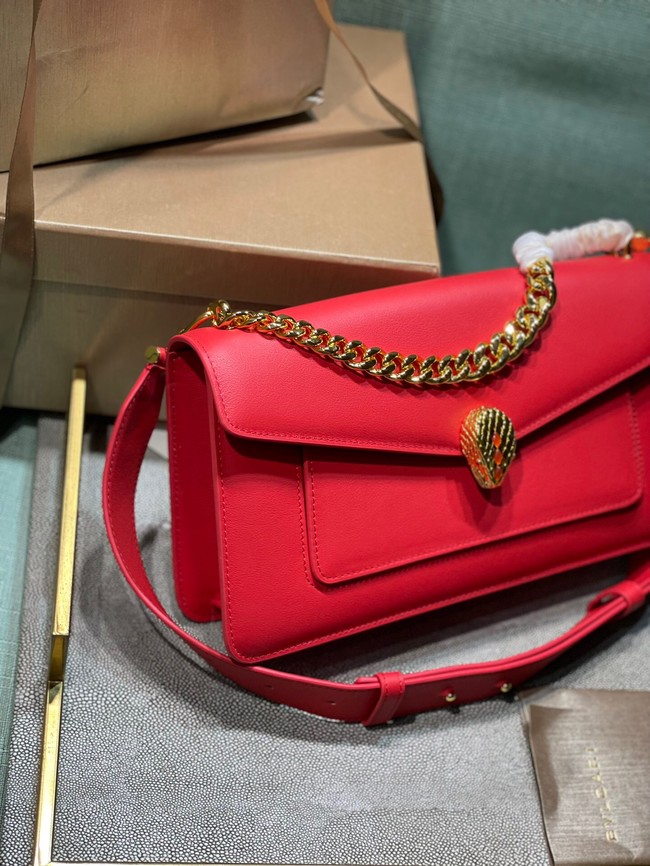 Bvlgari Serpenti Forever leather small crossbody bag 292833 red