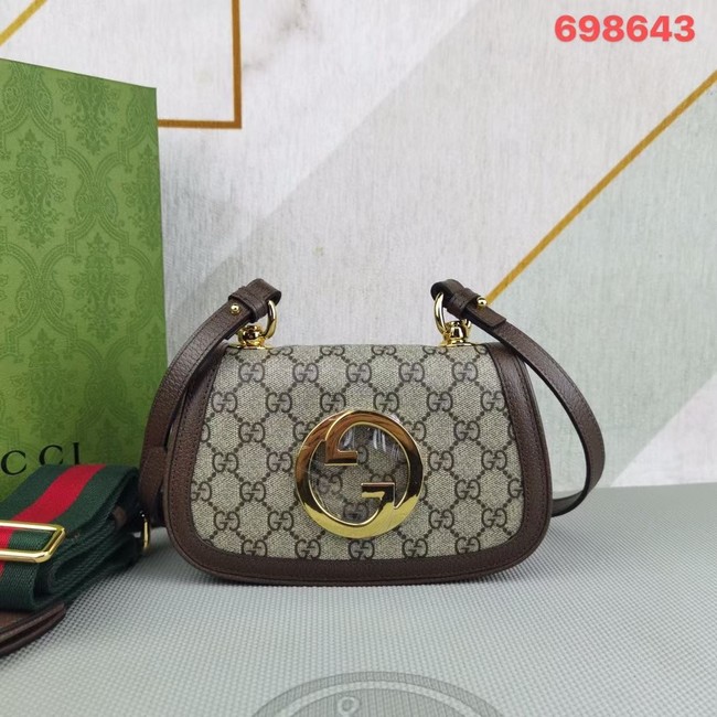 Gucci GG Supreme canvas Blondie mini bag 698643 brown
