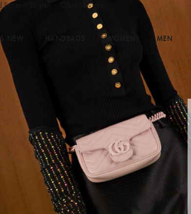 Gucci GG Marmont belt bag 699757 Light pink