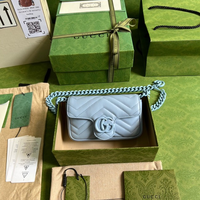 Gucci GG Marmont belt bag 699757 light blue