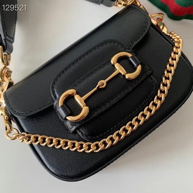 Gucci Horsebit 1955 strap wallet 699760 black