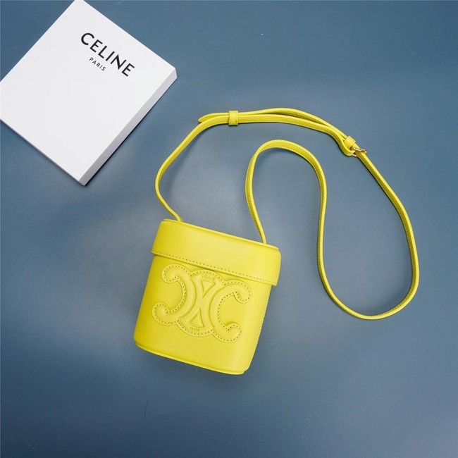 Celine MINI TEEN CLASSIC BAG IN BOX CALFSKIN 199263 yellow