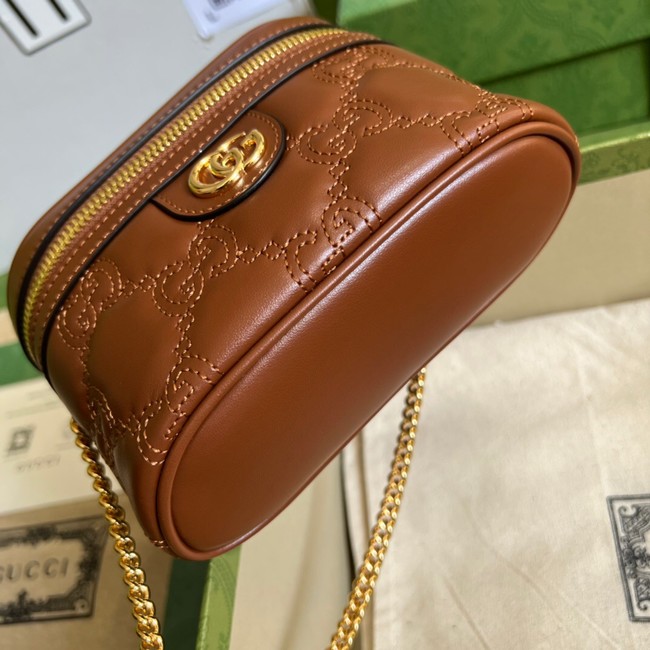 Gucci GG Matelasse top handle mini bag 723770 Light brown